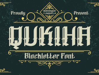 QUKIHA Blackletter font Yazı Tipi