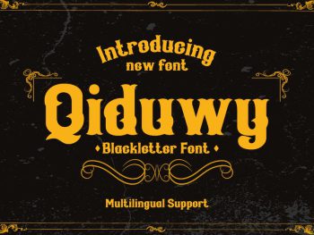 Qiduwy – Blackletter Font Yazı Tipi