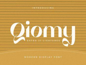 Qiomy - Modern Display Font Yazı Tipi