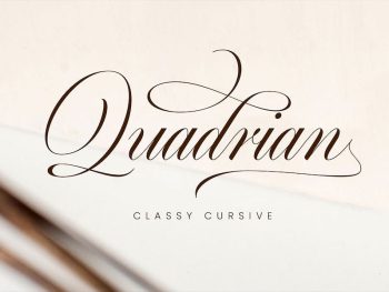 Quadrian - Elegant Script Yazı Tipi
