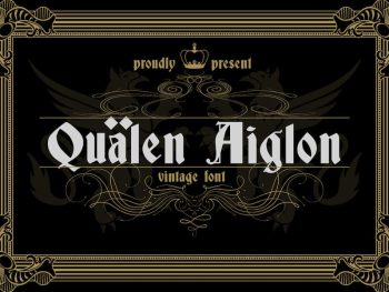 Qualen Aiglon - Vintage Font Yazı Tipi