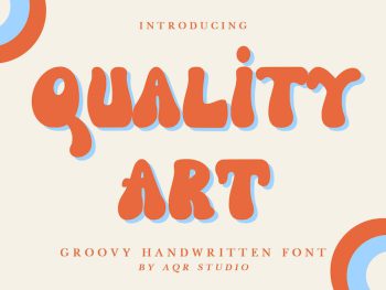 QualityArt - Groovy Handwritten Font Yazı Tipi