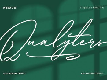 Qualyters Script Font Yazı Tipi