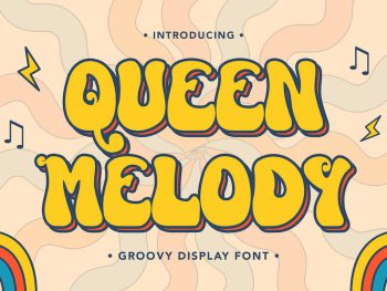 QueenMelody - Groovy Display Font Yazı Tipi