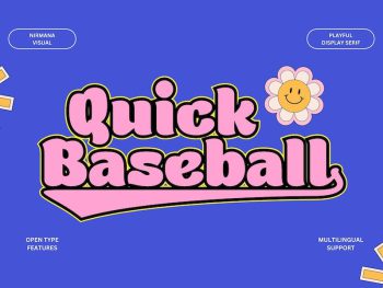 Quick Baseball - Retro Font Yazı Tipi