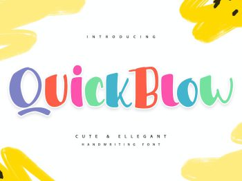 Quickblow | Qute & Ellegant Handwriting Font Yazı Tipi