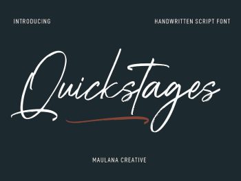 Quickstages Brush Script Font Yazı Tipi