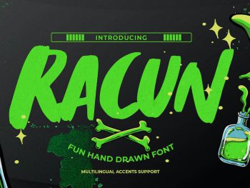 RACUN - Fun Hand Drawn Font Yazı Tipi