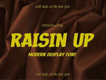 RAISIN UP - Modern Display Font Yazı Tipi