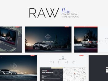 RAW -  Pure Coming Soon Template Yazı Tipi