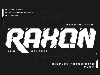 RAXON – Futuristic Font Yazı Tipi