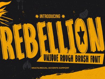 REBELLION - Unique Rough Brush Font Yazı Tipi