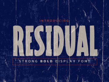 RESIDUAL - Strong Bold Display Font Yazı Tipi