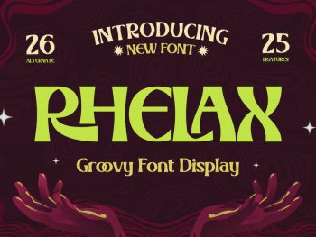 RHELAX | Groovy Retro Font Yazı Tipi