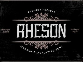 RHESON Blackletter font Yazı Tipi