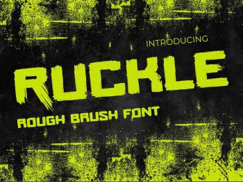 RUCKLE - Rough Brush Font Yazı Tipi