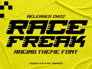 Race Freak - Racing Theme Font Yazı Tipi