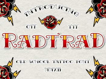 Radtrad Vintage Tattoo Font Yazı Tipi