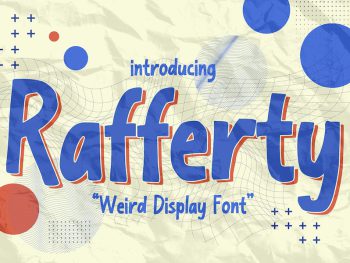 Rafferty- Weird Display Font Yazı Tipi