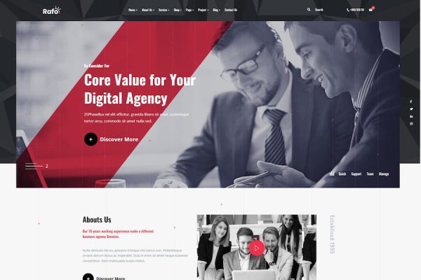 Rafo - Digital Agency WordPress Teması