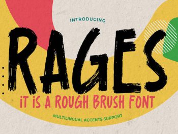 Rages - It's A Rough Brush Font Yazı Tipi