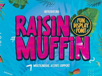 Raisin Muffin - Fun Display Font Yazı Tipi