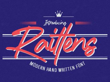 Raittens - Modern Handwritten Font Yazı Tipi