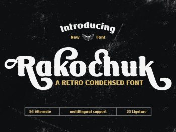 Rakochuk | Retro Condensed Font Yazı Tipi