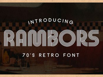 Rambors - Retro Font Yazı Tipi