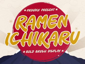 Ramen Ichikaru Bold Brush Display Font Yazı Tipi