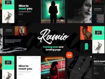 Ramio - Clean Coming Soon & Landing Page Template Yazı Tipi