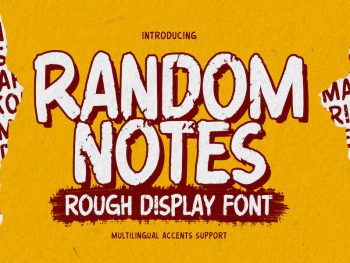 Random Notes - Rough Display Font Yazı Tipi