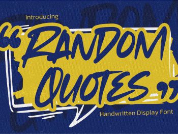 Random Quotes - HandwrittenDisplay Font Yazı Tipi