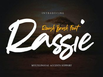 Rassie - Rough Brush Font Yazı Tipi