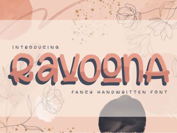 Ravoona | Fancy Handwritten Font Yazı Tipi