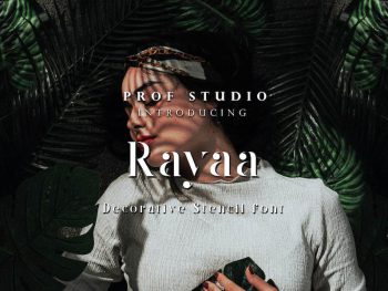 Rayaa - Decorative Stencil Font Yazı Tipi