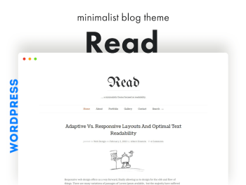 Read WP - Minimalist  Blog Theme WordPress Teması