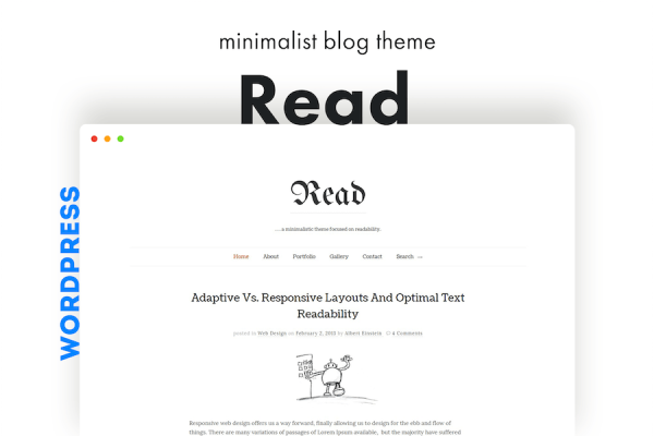 Read WP - Minimalist  Blog Theme WordPress Teması