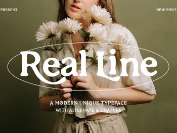 Real Line - A Modern Unique Typeface Yazı Tipi