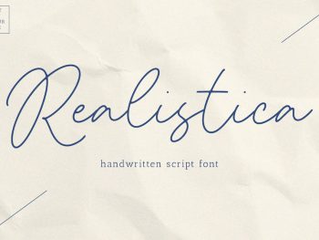 Realistica - Handwritten Script Font Yazı Tipi