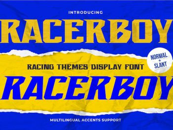 Recerboy - Racing Themes Display Font Yazı Tipi