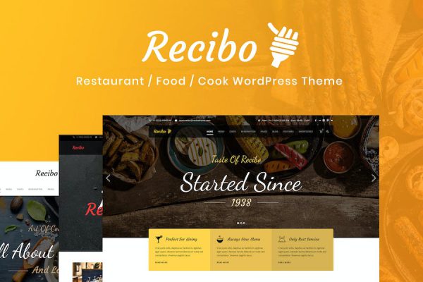 Recibo - Restaurant / Food / Cook WordPress Teması