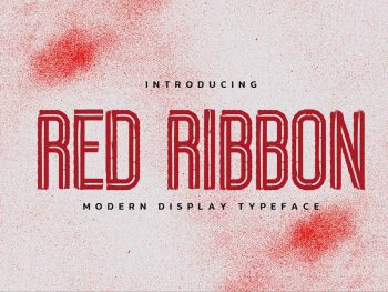 Red Ribbon - Modern Display Typeface Yazı Tipi