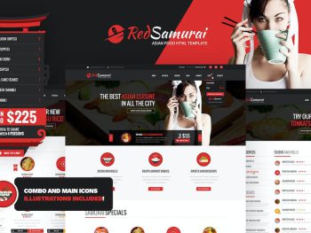 Red Samurai - Sushi and Asian Restaurant HTML Yazı Tipi