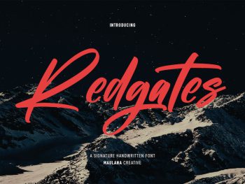 Redgates Script Font Yazı Tipi