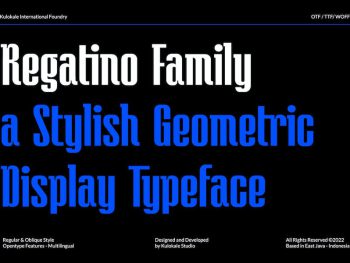 Regatino Geometric Display Font Yazı Tipi