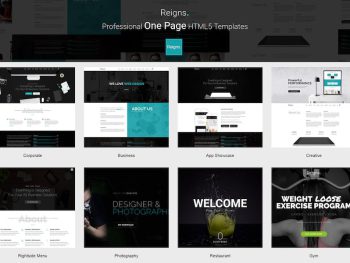 Reigns - Professional One Page HTML5 Templates Yazı Tipi