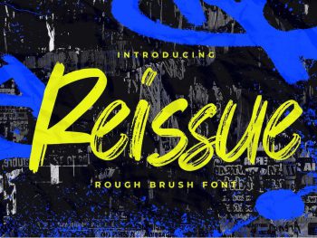 Reissue - Rough brush font Yazı Tipi