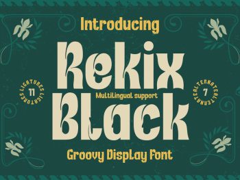 Rekix Black | Groovy Retro Font Yazı Tipi