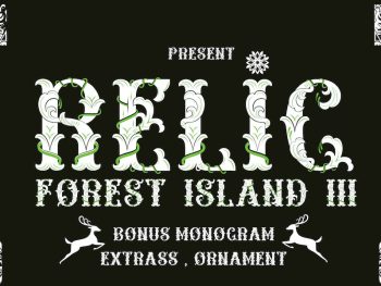 Relic forest island III Yazı Tipi